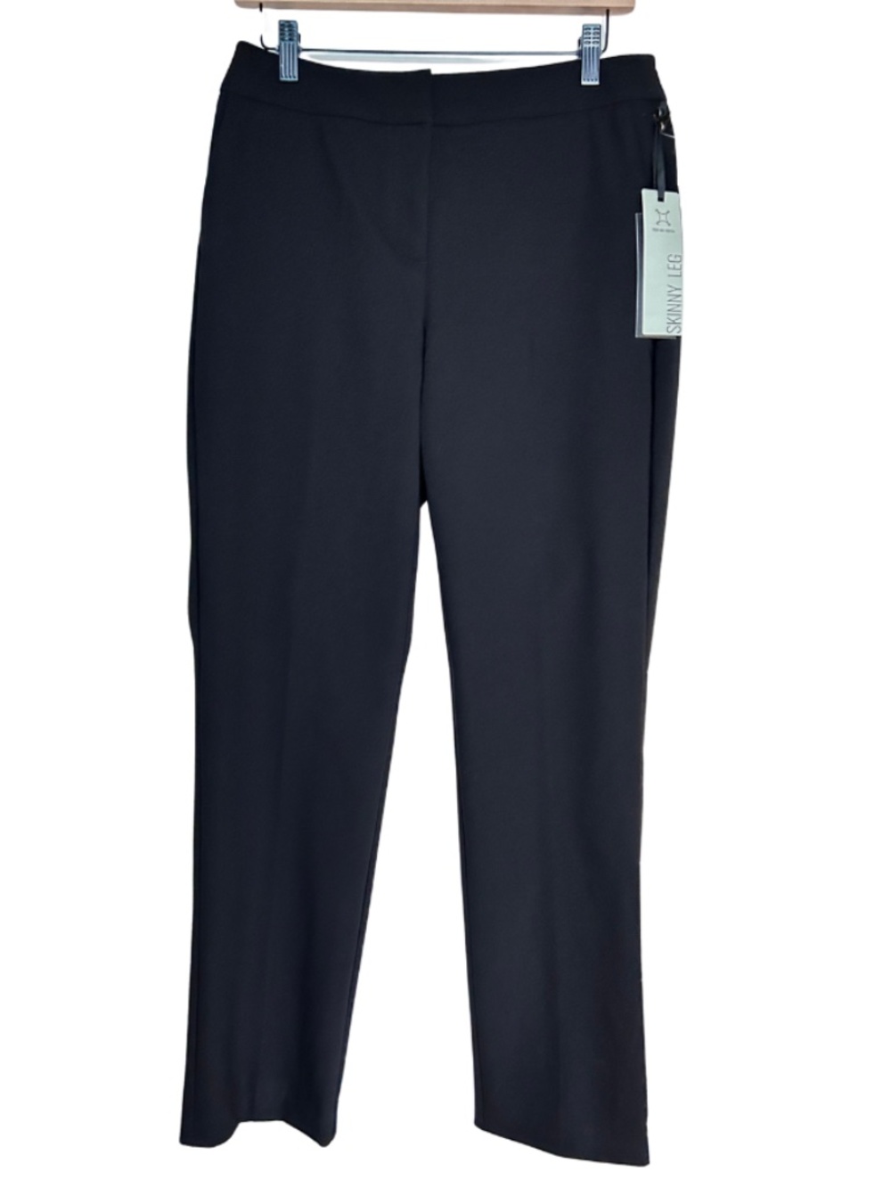 NWT Rachel Zoe Black Skinny Leg Pants Hi Rise Stretch Career Size M/6